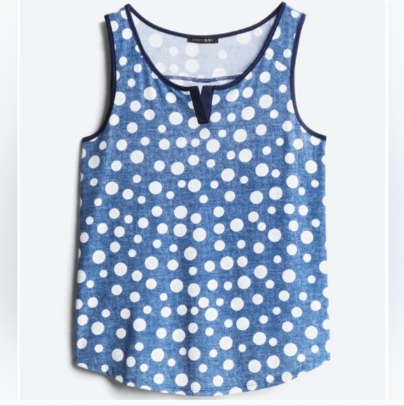 Papermoon Bernardino polka dot sleeveless split neck top XL - Picture 1 of 7